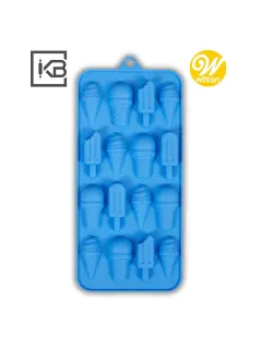 MOLDE DE SILICON HELADO AZUL WILTON