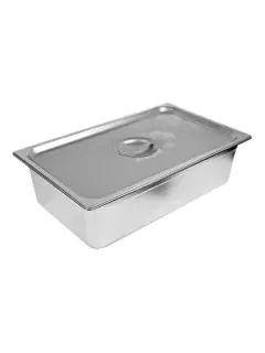 BANDEJA 1/1 ACERO INOXIDABLE 52.5X32.5X10CM CON TAPA