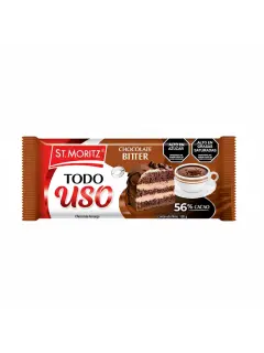 TABLETA CHOCOLATE BIITTER 56% TODO USO 100GR ST MORITZ