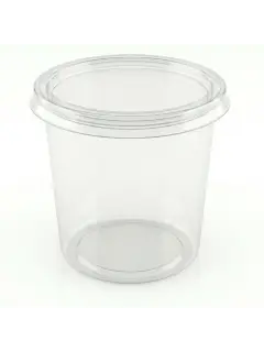 TINA YOGURT TRANSPARENTE 24OZ C/TAPA 10UND