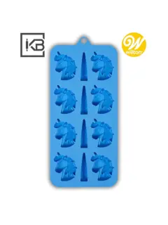 MOLDE DE SILICON UNICORNIO AZUL WILTON