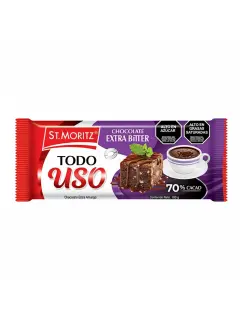 TABLETA CHOCOLATE EXTRA BITTER 70% TODO USO 100GR ST MORITZ