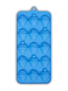 MOLDE DE SILICON CUPCAKE AZUL WILTON