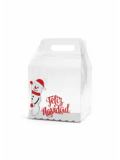 CAJITA FELIZ ACETATO LONCHERA NAVIDAD 16X16X15CM