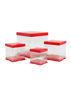 CAJA DE ACETATO ROJA