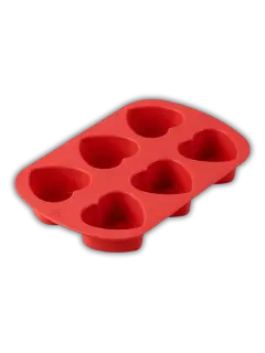 MOLDE DE SILICON CORAZON ROJO WILTON
