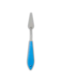 ESPATULA TIPO GOTA MANGO AZUL 6CM ATECO